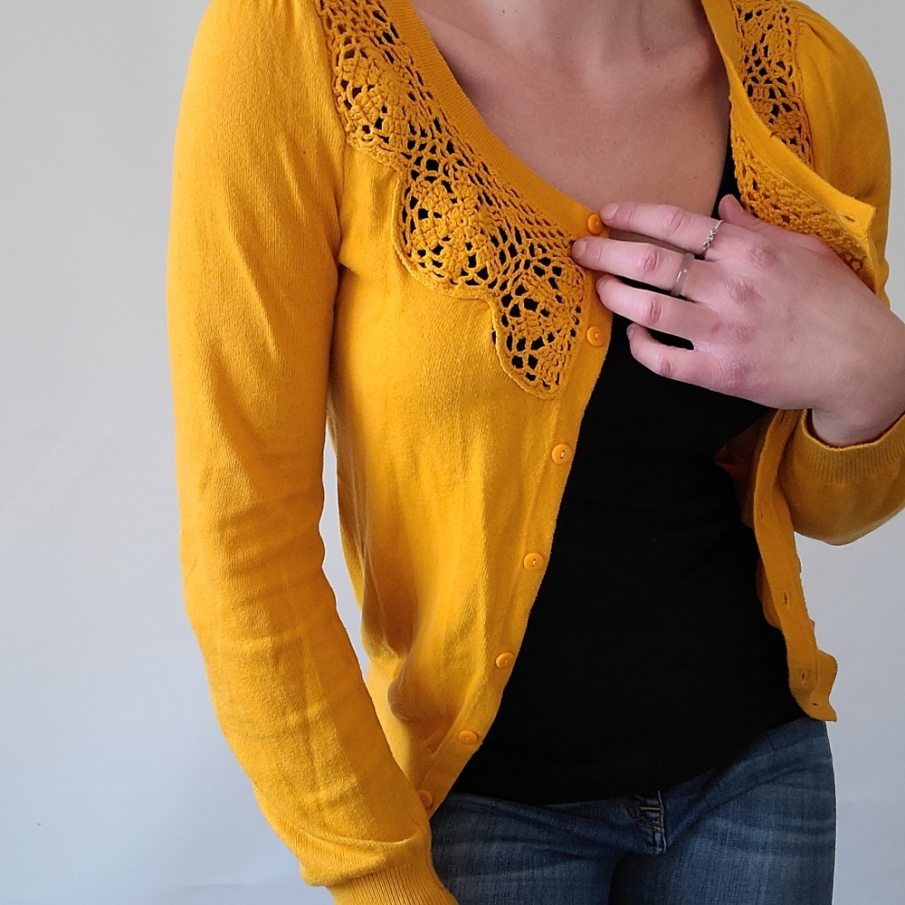 Cardigan with Knit Detailing